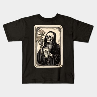 Skeleton Tarot Card Kids T-Shirt